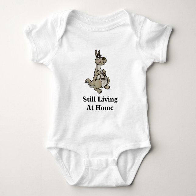 Noch im Zuhause Baby Shirt (Kangaroo & Baby) (Vorderseite)