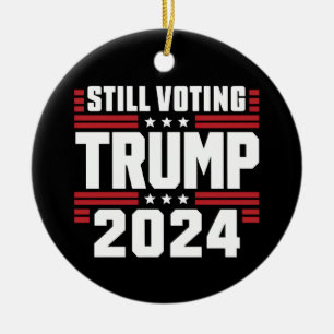 Noch immer stimmt Trump 2024 über die patriotische Keramik Ornament