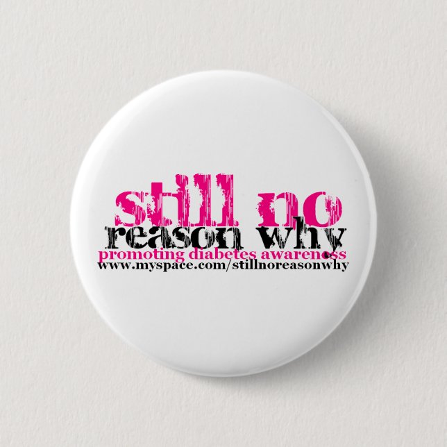 Noch kein Grund warum Logoknopf Button (Vorderseite)