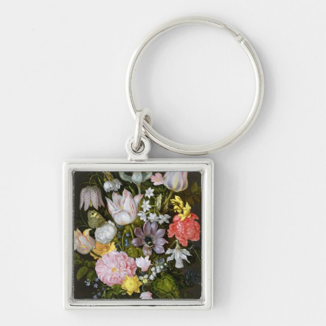 Noch Leben mit Blumen Schlüsselanhänger (Vorne)