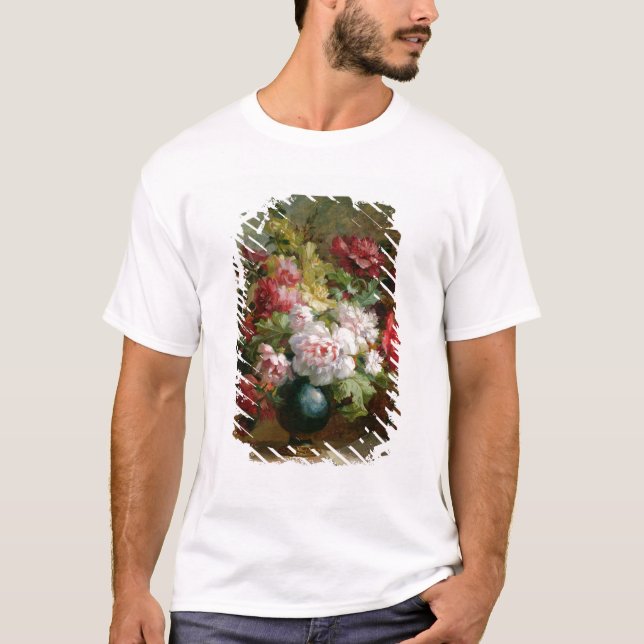 Noch Leben mit Blumen und Blattmusik T-Shirt (Vorderseite)