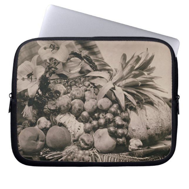 Noch Leben mit Frucht, 1860 (Sepia-Foto) Laptopschutzhülle (Vorderseite)