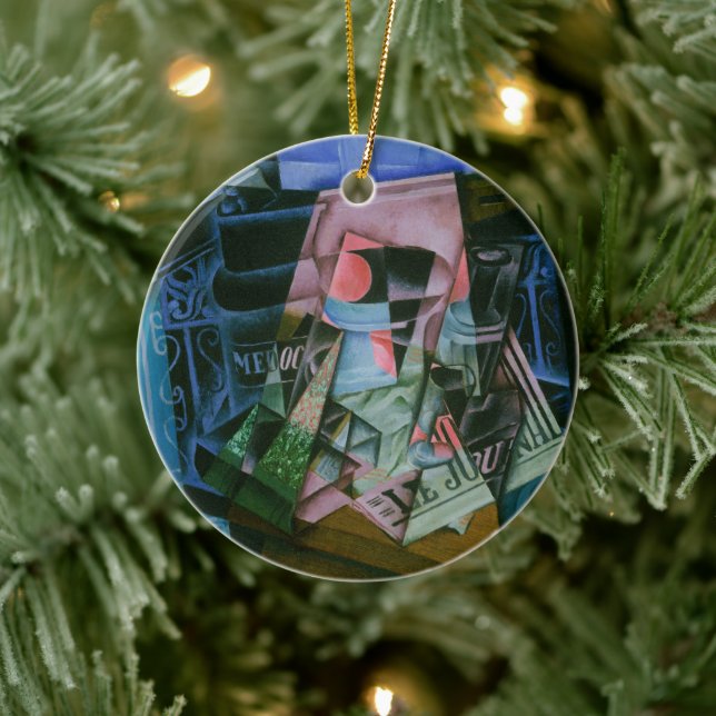 Noch Leben vor einem offenen Fenster von Juan Gris Keramik Ornament (Baum)