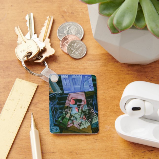 Noch Leben vor einem offenen Fenster von Juan Gris Schlüsselanhänger (Schreibtisch)