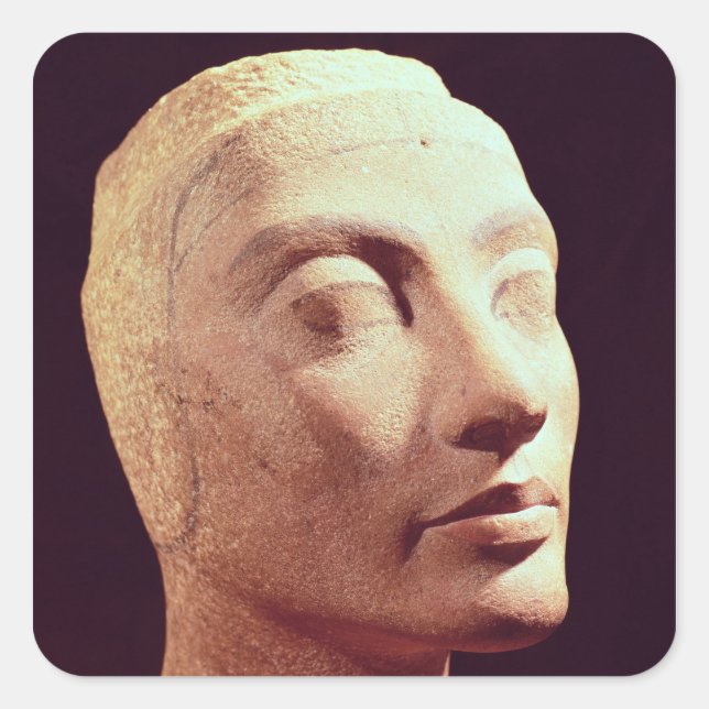 Noch nicht fertig gestellt Kopf von Nefertiti, Neu Quadratischer Aufkleber (Vorderseite)