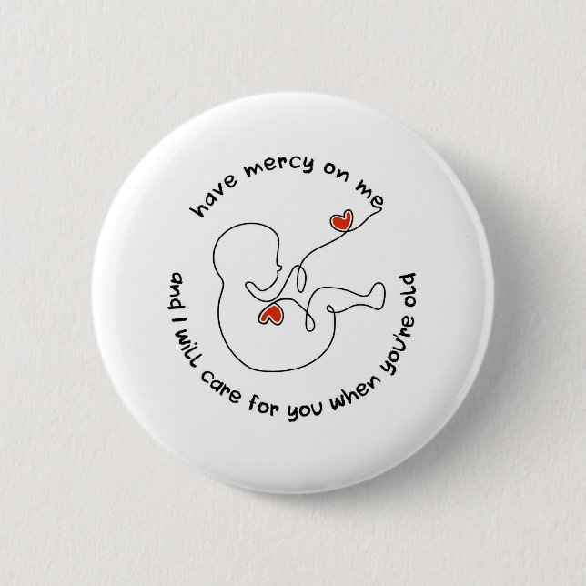 Noch nicht Geboren, Baby Prolife Fetus haben Barmh Button (Vorderseite)