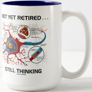 Noch nicht müde ... Noch immer denken Neuron Synap Zweifarbige Tasse