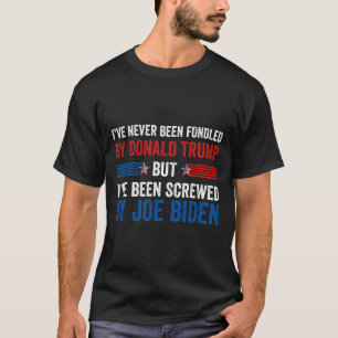 Noch nie von Donald Trump betrogen, aber Joe Biden T-Shirt