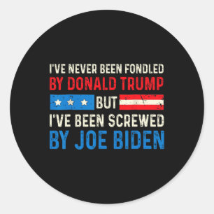 Noch nie von Trump betrogen, aber von Biden Electi Runder Aufkleber