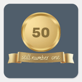 Noch Nummer eins - Geburtstag Quadratischer Aufkleber