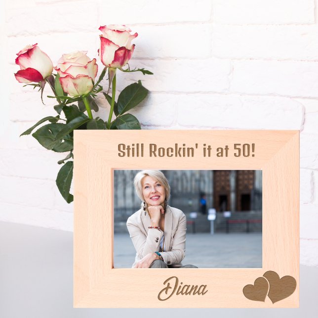 Noch Rockin' es um 50! Moderne Geburtstagskunst Geätzte Rahmen (Von Creator hochgeladen)