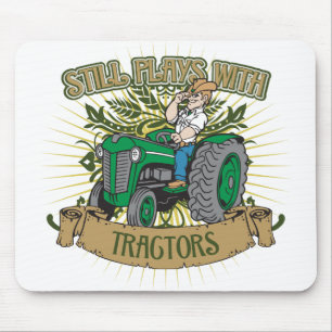 Noch Spiele mit grünen Traktoren Mousepad