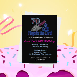 Noch spielt in Dirt Garening 70. Geburtstagsparty Einladung
