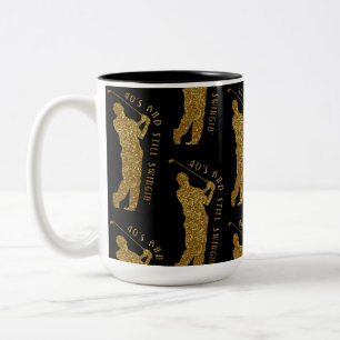 Noch Swingin' Golfer 40 bis 49 Zweifarbige Tasse