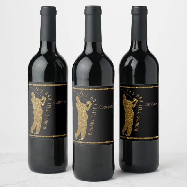 Noch Swingin' Golfer 70 bis 79 Weinetikett (Flaschen)