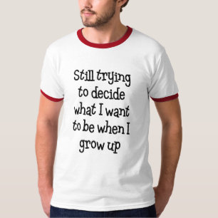 Noch versuchend zu entscheiden… Grauer/roter T T-Shirt