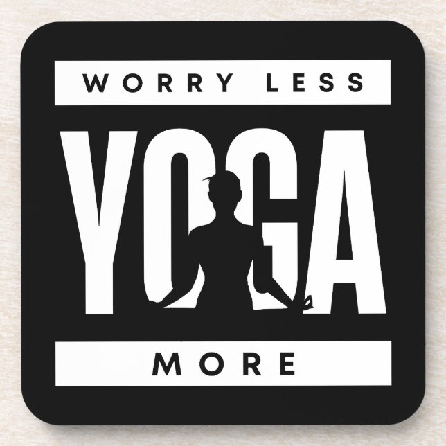 Noch weniger Yoga mehr Getränkeuntersetzer (Vorderseite)