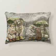 Noch zusammen Whimsical Farmhouse-Tiere Regen 