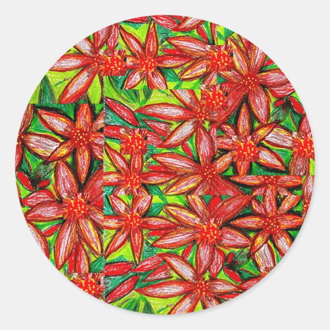 Noche Buenas Runder Aufkleber (Vorderseite)