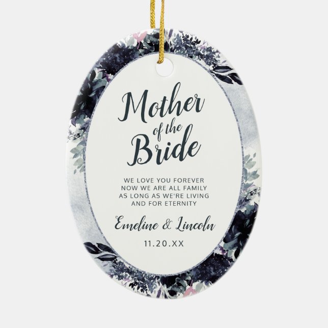 Nocturnal Bloral an die Mutter der Brautziffer Keramik Ornament (Hinten)