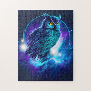 Nocturnal Enigma Glow of Mysterious Owl Puzzle