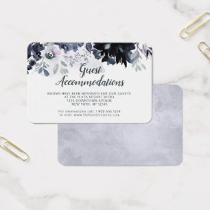 Nocturnal Floral Guest Accommodation Insert Card