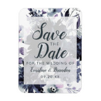 Nocturnal Floral Watercolor Trendy Save the Date