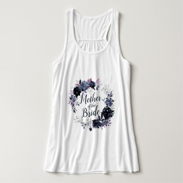 Nocturnal Floral Wreath Mother of the Bride Tank Top (Design Vorderseite)