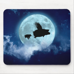 Nocturnal Flying Piglet Mousepad