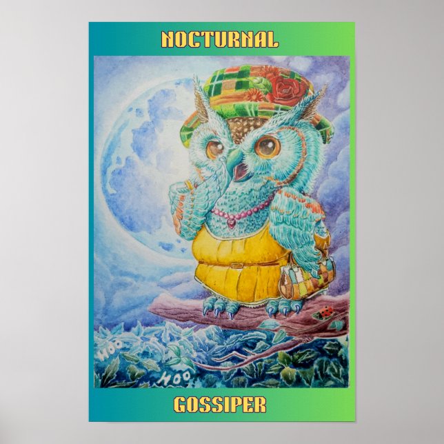 NOCTURNAL GOSSIPER OWL POSTER (Vorne)