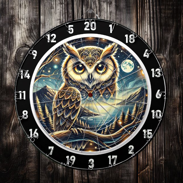 Nocturnal Majesty Owl Dartboard Design Dartscheibe (Von Creator hochgeladen)
