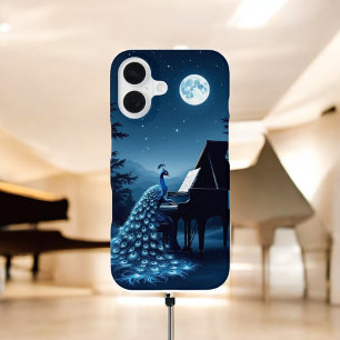 Nocturnal Serenade: Pfau iPhone 16 Hülle