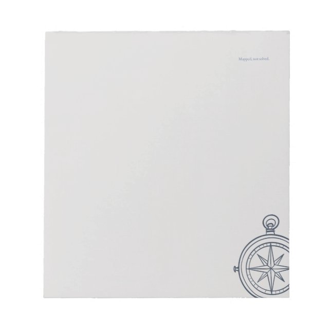 Nocturnal Study dark academia compass Notizblock (Vorderseite)