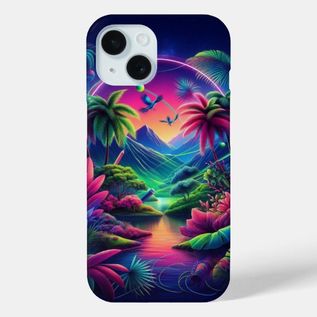 "Nocturnal Tropical Paradise" Case-Mate iPhone Hülle (Rückseite)