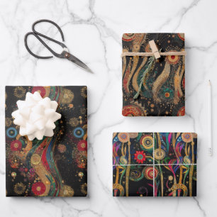 Nocturne – Eleganz der Silvesternacht Geschenkpapier Set