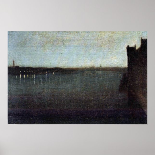 Nocturne in Gray and Gold Westminster Bridge by Wh Poster (Vorne)