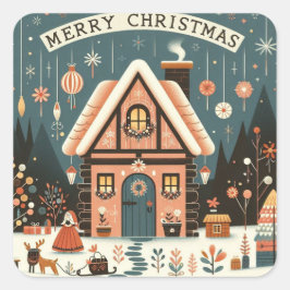 Noë-l-Sticker Quadratischer Aufkleber