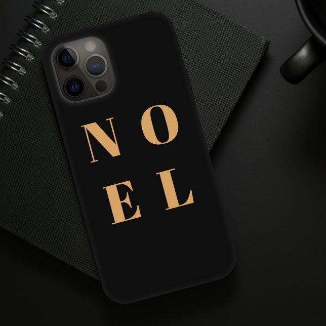 Noel Black and Gold Trendy Stylish Christmas Case-Mate iPhone Hülle (Von Creator hochgeladen)