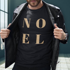 Noel Black and Gold Trendy Stylish Christmas T-Shirt