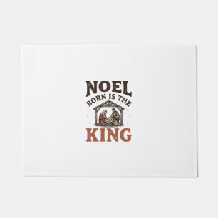Noel Born Is the King Vintage Nativity Weihnachten Fußmatte