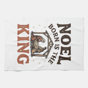 Noel Born Is the King Vintage Nativity Weihnachten Geschirrtuch