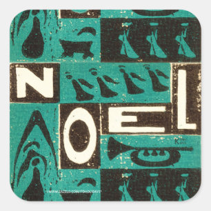 Noel Green Quadratischer Aufkleber