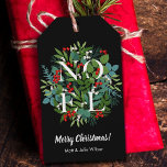 NOEL Greenery Berries Holiday Geschenkanhänger<br><div class="desc">The word NOEL among winter leaves and berries are featured on these Christmas favor tags along with your personalization in chic lettering. MATCHING items in our store.</div>