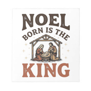 Noel ist der König entstanden Vintage-Weihnachten Notizblock