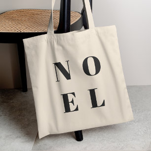 Noel Moderne schwarze trendige stilvolle Weihnac Tragetasche