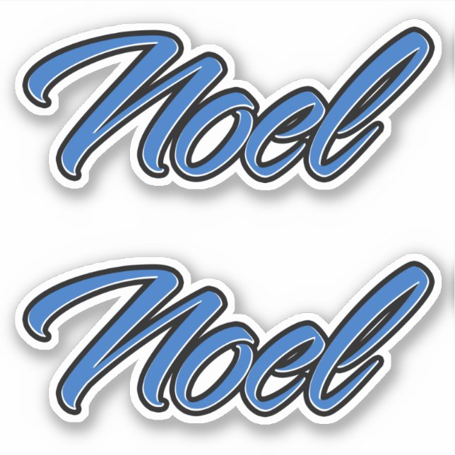 Noel Name blue Aufkleber Sticker Stickerset (Vorderseite)