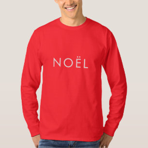 Noël rot weiße minimalistische Typografie einfach T-Shirt