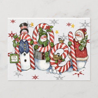 Noel Snowmen Feiertagspostkarte