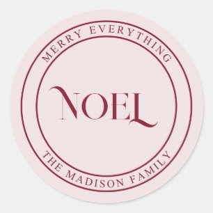Noel Spielereihe Vintage-Weihnachten Runder Aufkleber