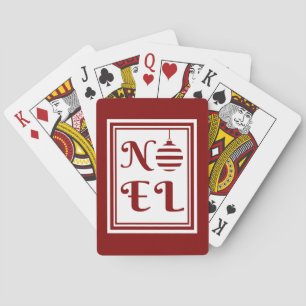 NOEL Weihnachtsfeiertag Rot und Weiß Spielkarten